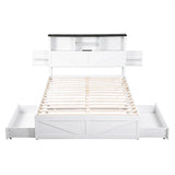 Mayfair Double Bookcase Bed, White, view 3