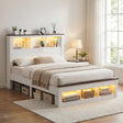 Recco White Double bed frame in a modern bedroom