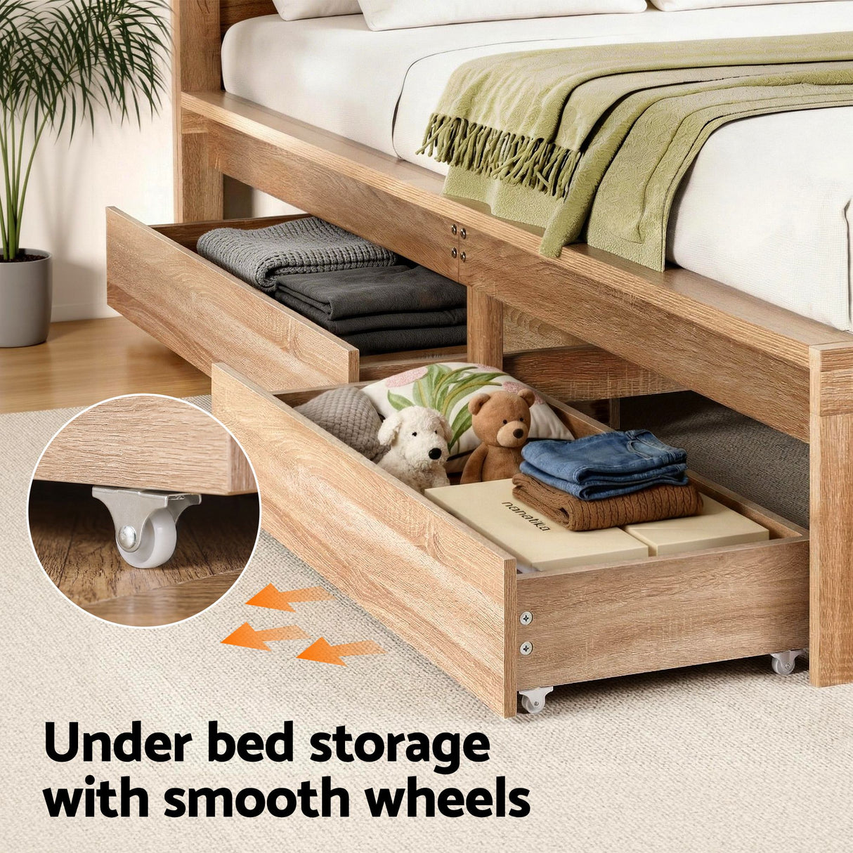 Vaucluse Wooden Bed, view 8