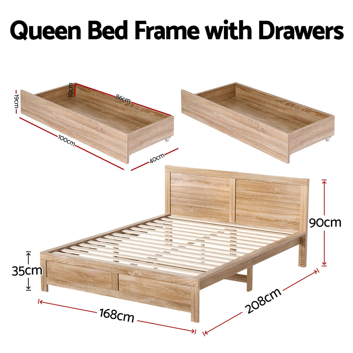 Vaucluse Wooden Bed, view 14