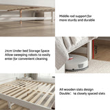 Belmont Queen Wooden Bed with Drawers, White, view 7