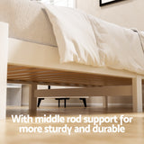 Artiss white king single storage bed frame styled in bedroom — Allure Home Collections