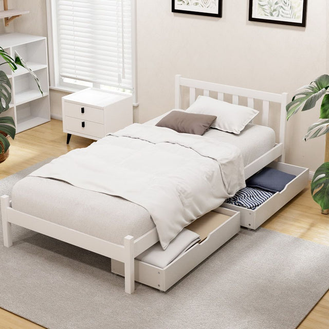 Chieri White Single bed frame in a modern bedroom