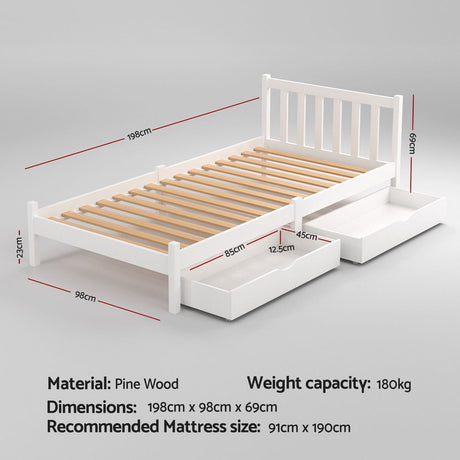 Chieri Wooden Bed Frame
