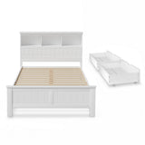 Cogne Double Wooden Bed Frame, White