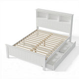Cogne Double Wooden Bed Frame, White