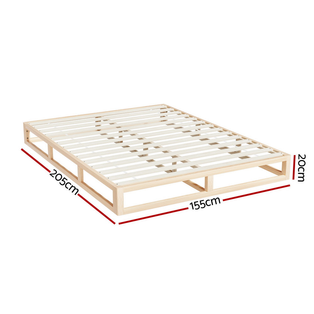 Artiss KALAM Queen Size Pinewood Bed Frame