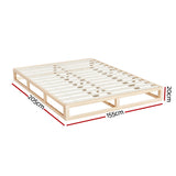 Artiss KALAM Queen Size Pinewood Bed Frame