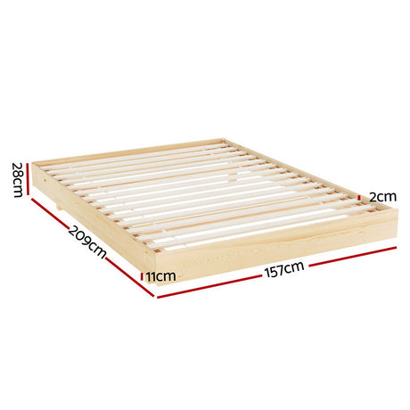 Artiss ODIN bed frame LED lighting detail showing floating base glow — Allure Home Collections