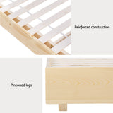 Artiss ODIN floating bed frame base and LED strip detail — Allure Home Collections