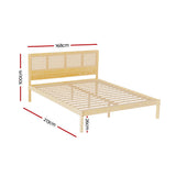 Artiss RITA Queen Size Rattan Bed Frame