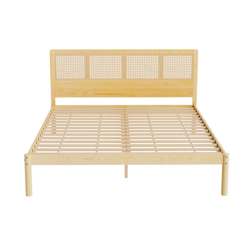Artiss RITA Queen Size Rattan Bed Frame