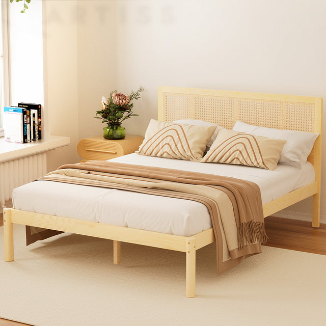 Artiss RITA Queen Size Rattan Bed Frame
