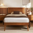 Moncalieri Walnut Single bed frame in a modern bedroom