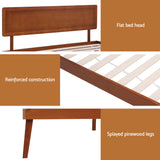 Moncalieri Single Wooden Bed Frame, Walnut
