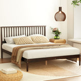 Artiss Vise Queen Size Bed Frame - Walnut Finish