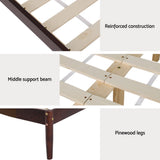 Artiss Vise Queen Size Bed Frame - Walnut Finish
