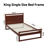 Rivoli King Single Wooden Bed Frame, Walnut