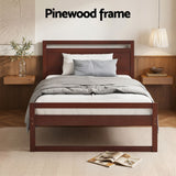 Rivoli King Single Wooden Bed Frame, Walnut