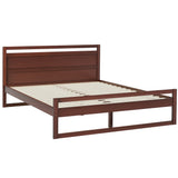 Artiss WITTON walnut queen bed frame showing 300kg capacity construction — Allure Home Collections