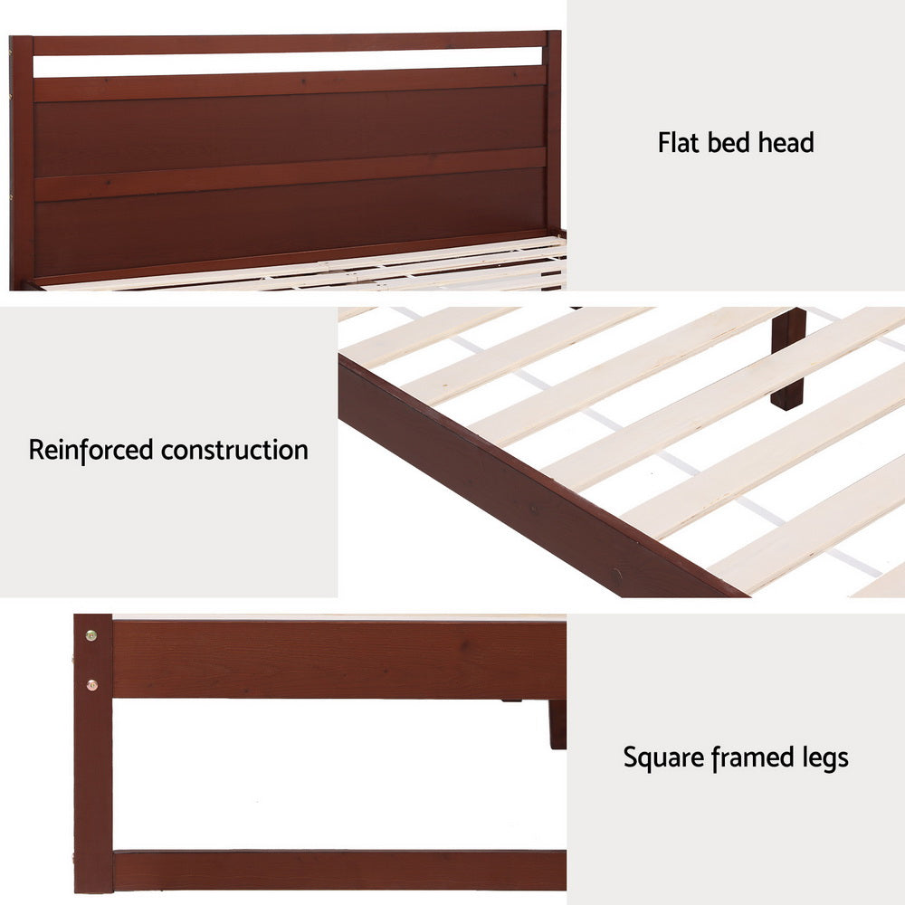 Artiss WITTON bed frame slatted base and leg detail — Allure Home Collections