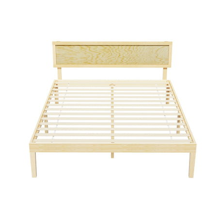 Artiss Yumi Queen Size Wooden Bed Frame