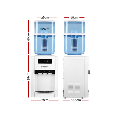 Countertop water dispenser in use on a kitchen bench