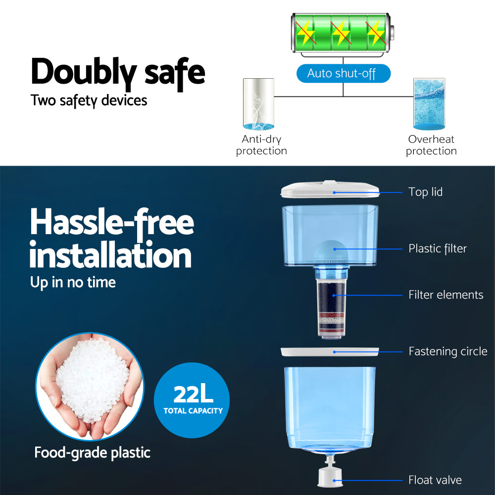 Detachable water guide plate and removable drip tray on the dispenser