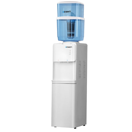 22 litre refillable water filter container measuring 28 x 28 x 55 cm