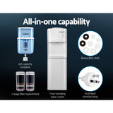 Two replacement seven stage water filter cartridges included with the cooler