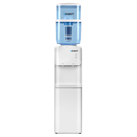 22 litre refillable water filter container measuring 28 x 28 x 55 cm