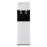 Close up of the hot and cold taps with child safety lock on the water dispenser