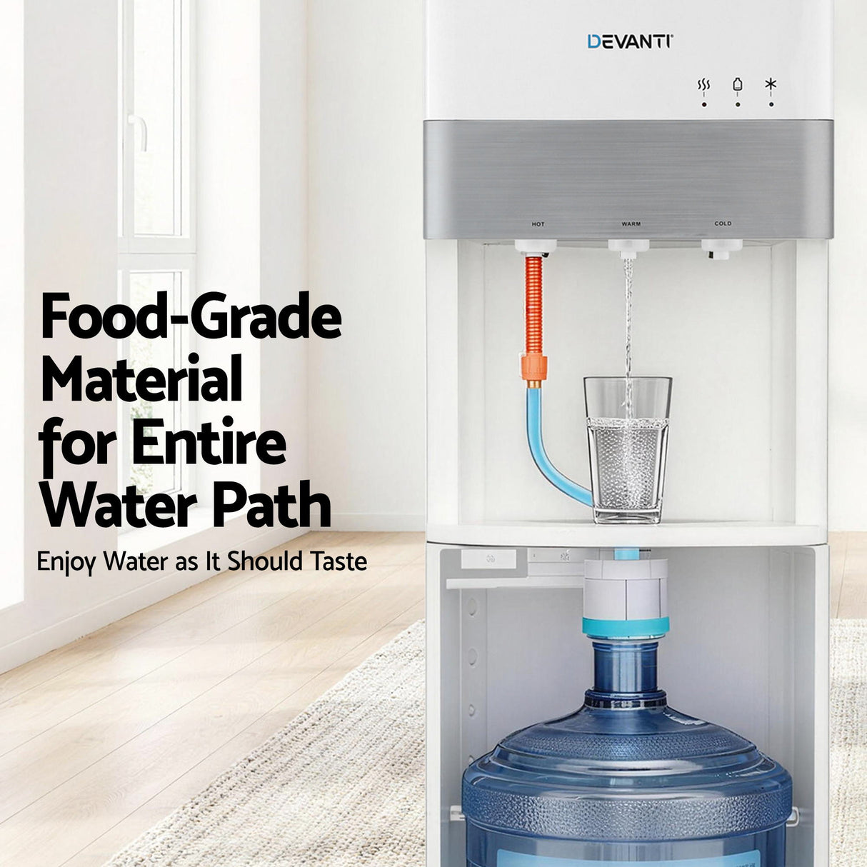Water cooler filling a glass with chilled water
