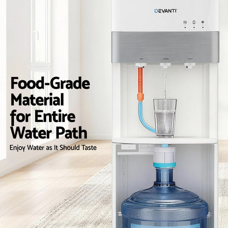 Water cooler filling a glass with chilled water