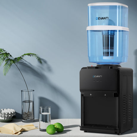 Dimension diagram for the 26 x 28 x 41 cm bench top water cooler