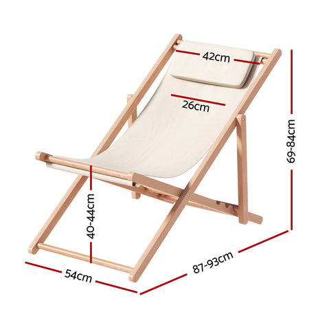 Gilston Sun Lounge, Beige Timber