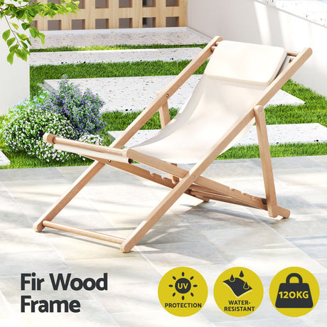 Gilston Sun Lounge, Beige Timber