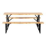 Gardeon 3 Piece Outdoor Dining Set with Wooden Bench Table and Lounge Setting — Allure Home Collections