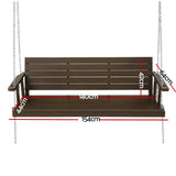 Gardeon 3-Seat Wooden Porch Swing Chair