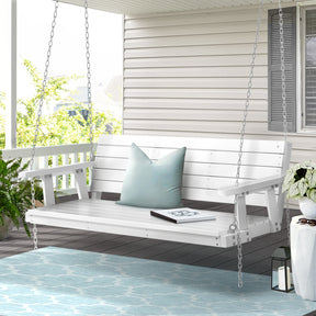 Burrill Lake Porch Swing Chair, White