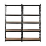 Aviemore Garage Boltless Shelving Rack, 5 Tier, 4m x 1.8m, Black