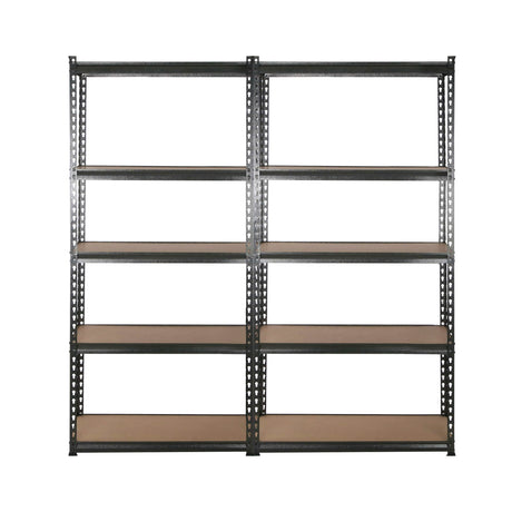 Aviemore Garage Boltless Shelving Rack, 5 Tier, 4m x 1.8m, Charcoal