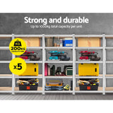 Rannoch Boltless Garage Shelving Rack, 5 Tier, 5m x 1.8m, Silver