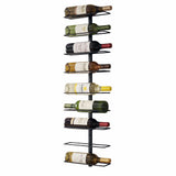 Wall Mounted Wine Rack 9 Bottle Metal Black view 3