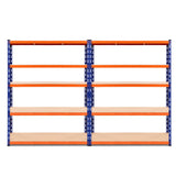 Rannoch Boltless Garage Shelving Rack, 4 Tier, 2.4m x 1.8m, Black
