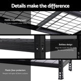 Rannoch Boltless Garage Shelving Rack, 5 Tier, 1.8m x 1.2m, Black