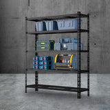Rannoch Boltless Garage Shelving Rack, 5 Tier, 1.8m x 1.2m, Black