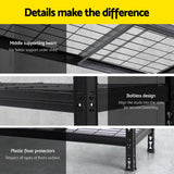 Rannoch Boltless Garage Shelving Rack, 5 Tier, 1.8m x 2.4m, Black