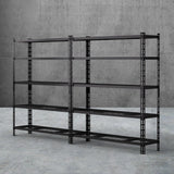 Rannoch Boltless Garage Shelving Rack, 5 Tier, 1.8m x 2.4m, Black
