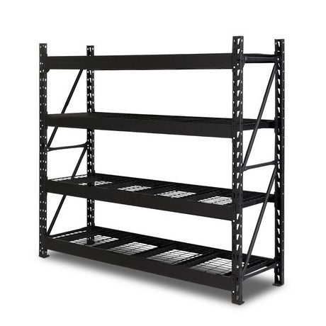 Aviemore Garage Boltless Shelving Rack, 5 Tier, 2m x 2m, Black